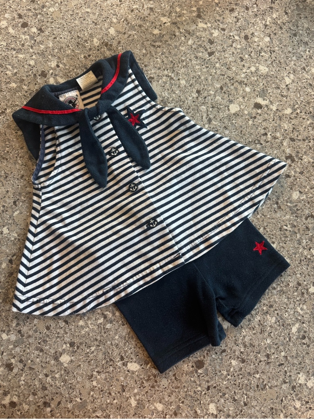 Vintage Good Lad 12M Nautical Sailor 2 Piece Baby Outfit